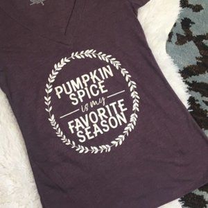 “Pumpkin Spice is my Favorite Season” Purple Tee